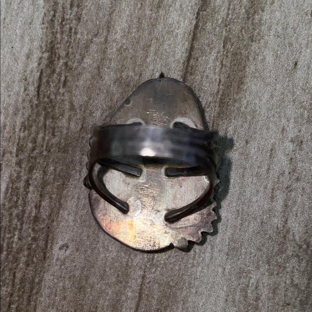 Turquoise and Silver Women's Ring, Size 8 - Picture 4 of 9